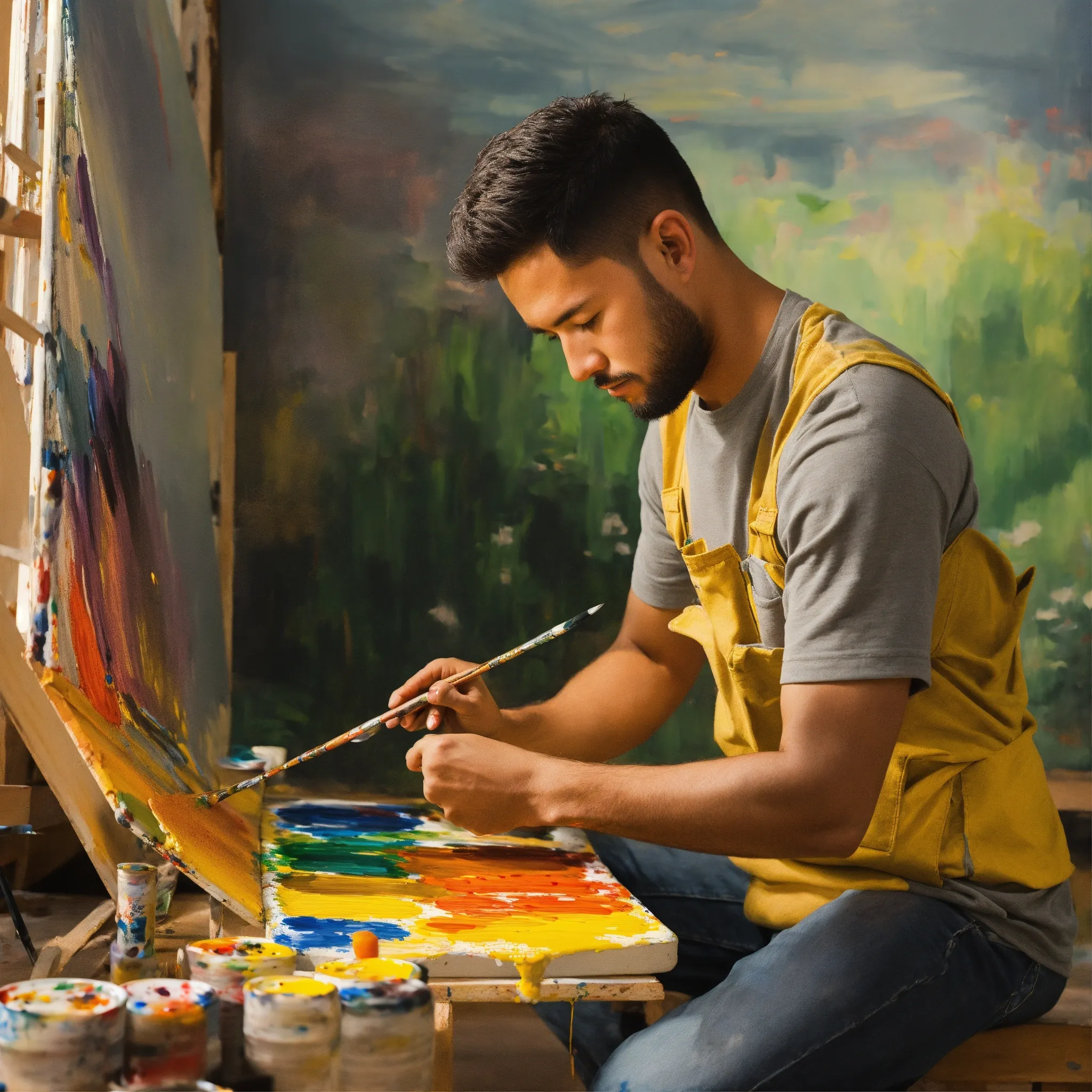 Natural watercolor paint set